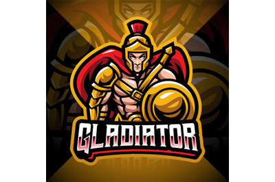 Gladiator esport mascot logo design