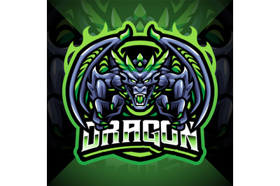 Dragon esport mascot logo design