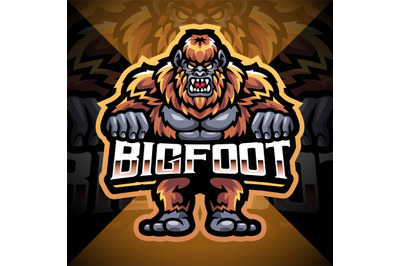 Bigfoot esport mascot logo design