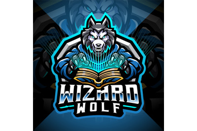 Wolf wizard esport mascot logo