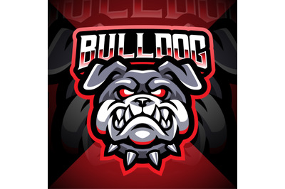 Bulldog Head esport Mascot Logo