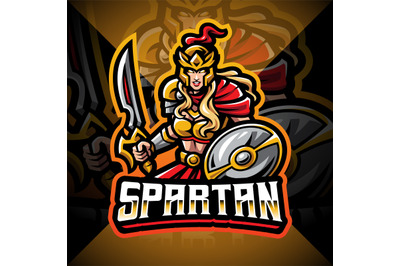 Spartan women esport mascot logo