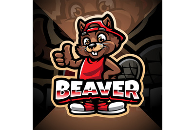 Beaver esport mascot logo design