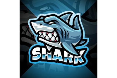 Shark esport mascot logo design