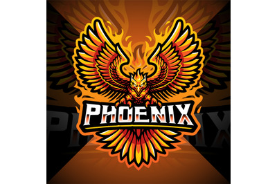 Phoenix esport mascot logo design