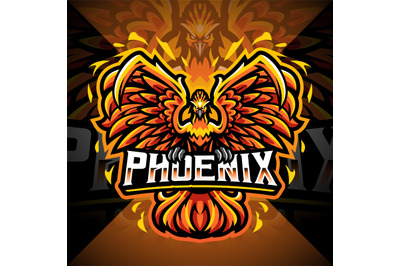 Phoenix esport mascot logo design