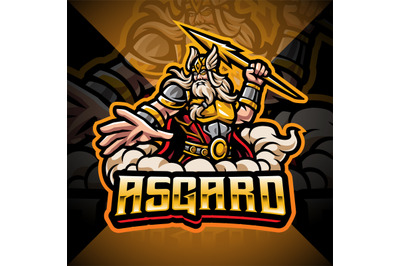 King asgard esport mascot logo design