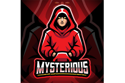 Mysterious esport mascot logo design