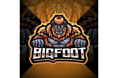 Bigfoot esport mascot logo design