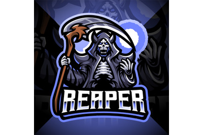 Skull reaper mascot logo  design