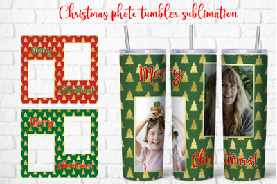 Photo tumbler | Christmas photo frame sublimation