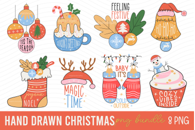 Hand Drawn Christmas PNG Bundle