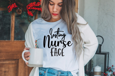 Resting Nurse Face svg