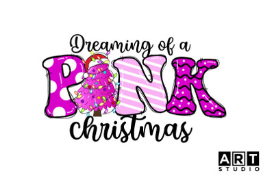 Dreaming of a pink christmas PNG, Christmas PNG