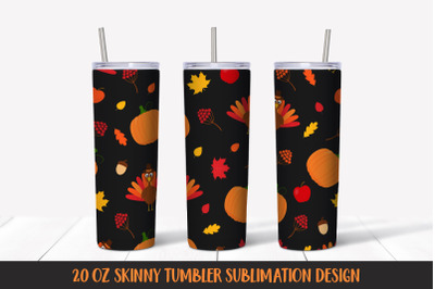 Thanksgiving Tumbler Wrap Sublimation. Autumn Tumbler
