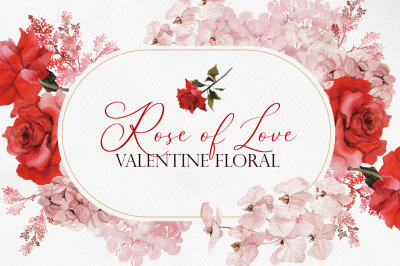Watercolor Flower - Rose of Love