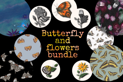 Butterfly and Flowers Bundle