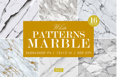 White Marble Stone Patterns Set 1