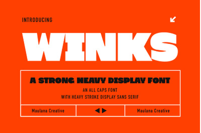 Winks Strong Heavy Display Font