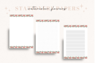 Watercolor Floral Stationery