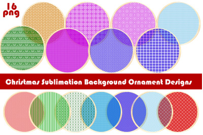 Christmas Sublimation Background Ornament Designs