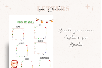 Letters for Santa, Christmas Wishes