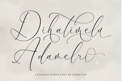 Dihatimela Adamelri - Elegant Script Font