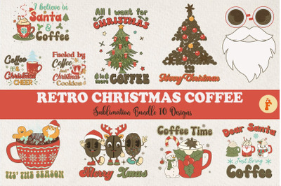 Retro Christmas Coffee Bundle 10 Designs