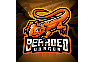 Bearded dragon esport mascot logo