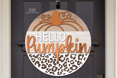 Hello Pumpkin SVG | Fall Sign SVG | Fall SVG Laser Cut Files