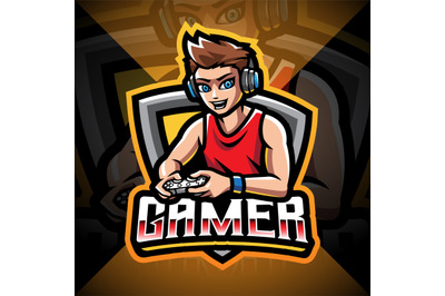 Gamer esport mascot logo design