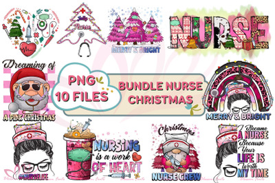 Christmas Nurse Sublimation Bundle