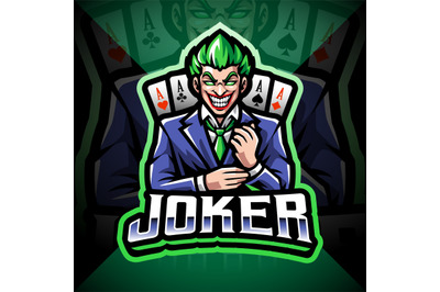 Joker esport mascot logo design