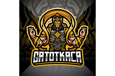 Gatotkaca esport mascot logo design