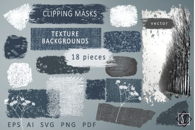 Abstract vector backgrounds/Clipping masks for Photoshop