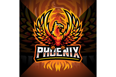 Phoenix esport mascot logo design