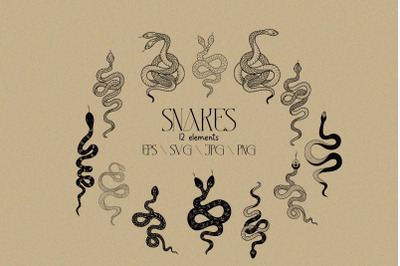 Snake Svg, Mystical snake.
