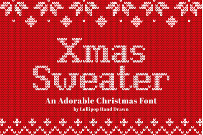 Xmas Sweater Font (Xmas Fonts, Christmas Fonts, Holiday Fonts)
