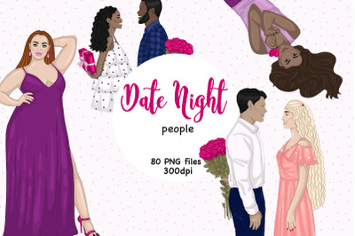 Date Night Girls And Boys  Cliparts