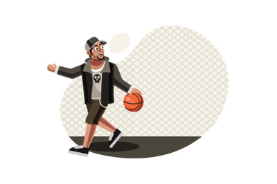 Street basketball player