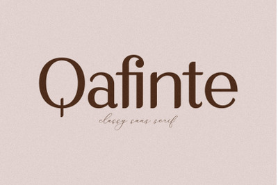 Qafinte Typeface