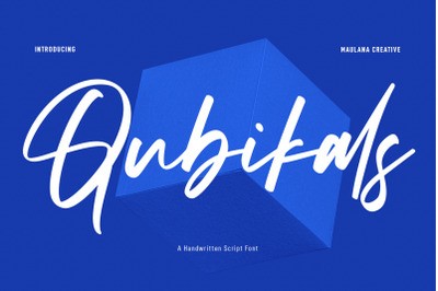 Qubikals Handwritten Script Font