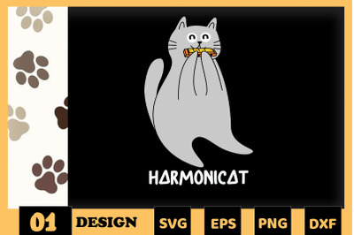 Animal Puns Harmonicat Cat Funny