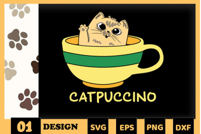 Animal Puns Catpuccino Cappuccino