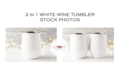 2 in 1 White Wine Tumbler Photo Bundle