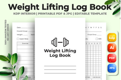 Weight Lifting Log Book KDP Interior