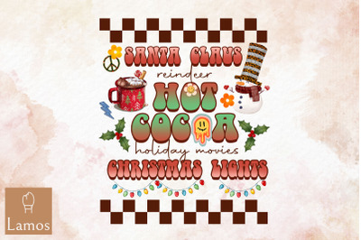 Santa Claus Reindeer Hot Cocoa Retro