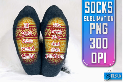 Socks Quotes Sublimation | PNG Design | Family Design