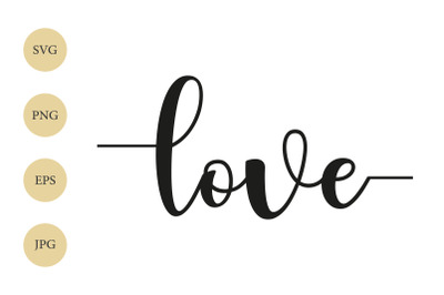 Love SVG, Love with tails, Love Print Art, Love T-Shirt File