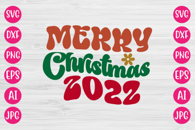 Merry Christmas 2022 SVG RETRO DESIGN